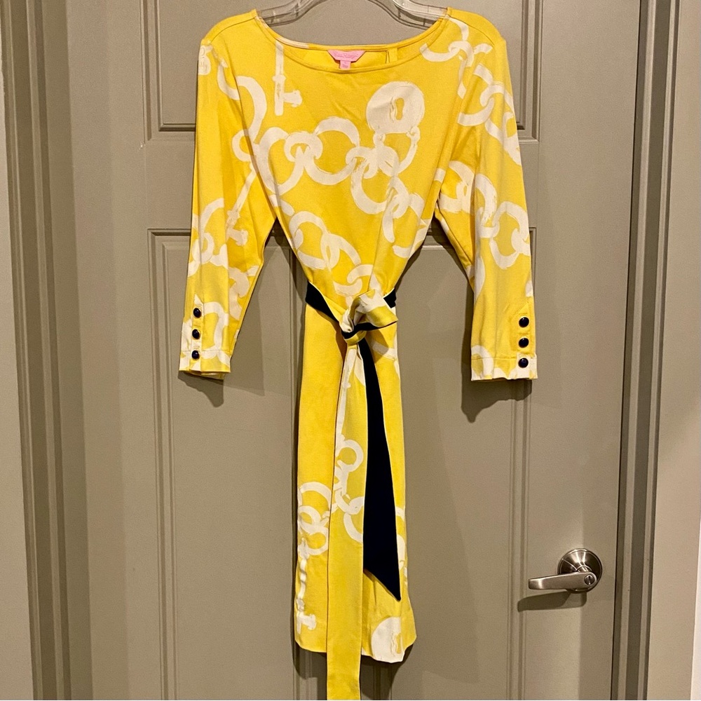 LILLY PULITZER JONAH BALL & CHAIN SHIFT DRESS (SIZE L)
